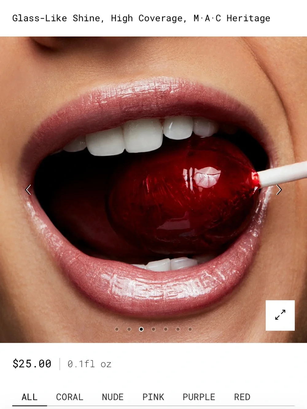 Mac Lipglass all thinks magical pink lip gloss